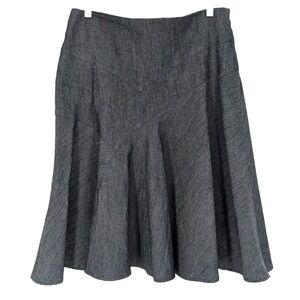 LIGHT Skirt SIZE 6 Blue Chambray 77% Cotton Western Vibe Excellent Condition